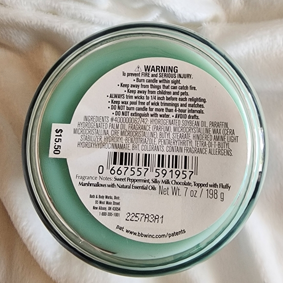 💥New Peppermint hot chocolate Single Wick Candle - Picture 2 of 3